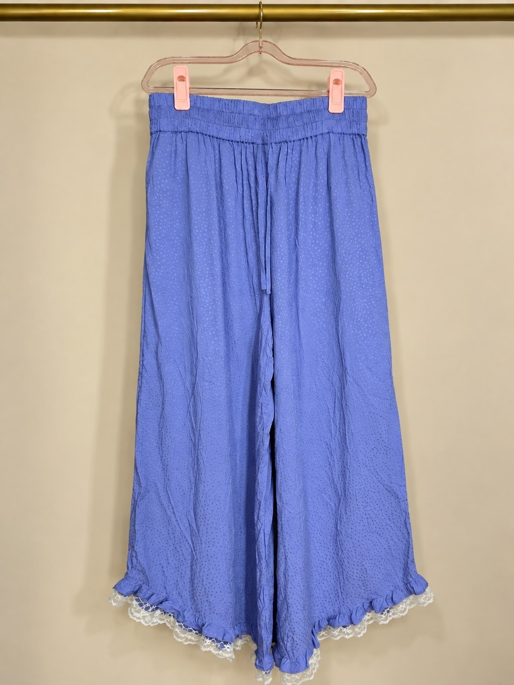 Anthropologie NWT The Joelene Wide Leg Lounge Two-Piece Set Lavender Size M - Picture 8 of 8